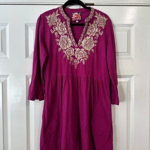 Johnny Was Embroidered Dress